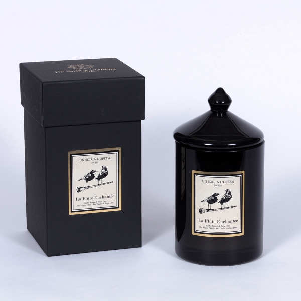 Cedar wood and rose - Luxury scented candle - THE MAGIC FLUTE