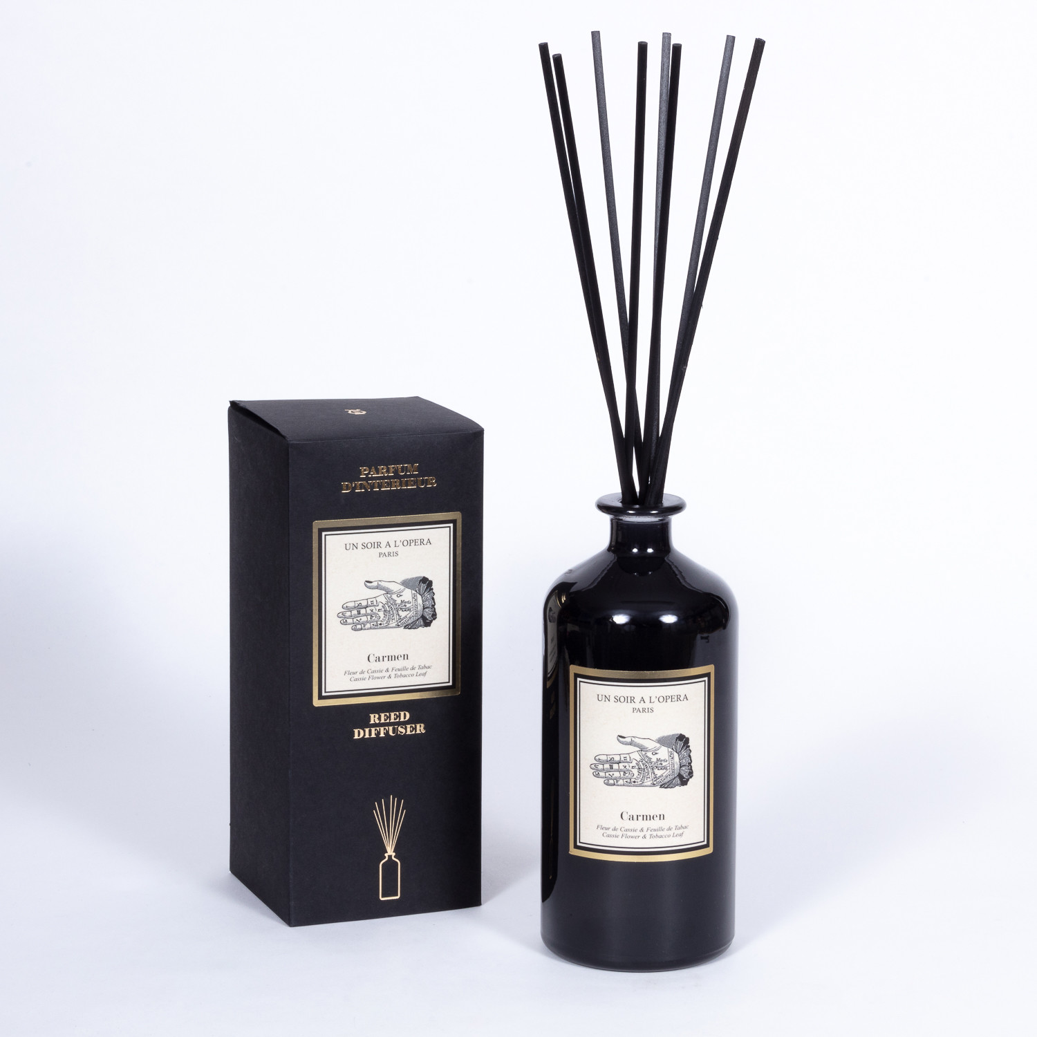 CARMEN - Home reed diffuser 180 ML - Tobacco leaves and orange flowers - 4 units minimum