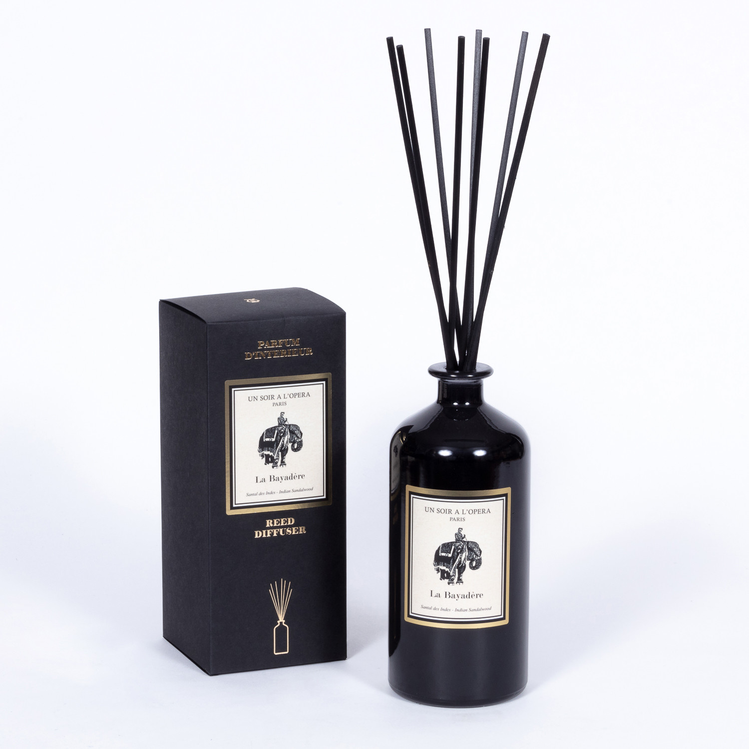 Bouquet parfume santal patchouli LA BAYADÈRE - Diffuseur capilla 180 ML - Santal et patchouli - 4 minimum