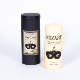 DON GIOVANNI - Tattooed pillar candle - Ivory