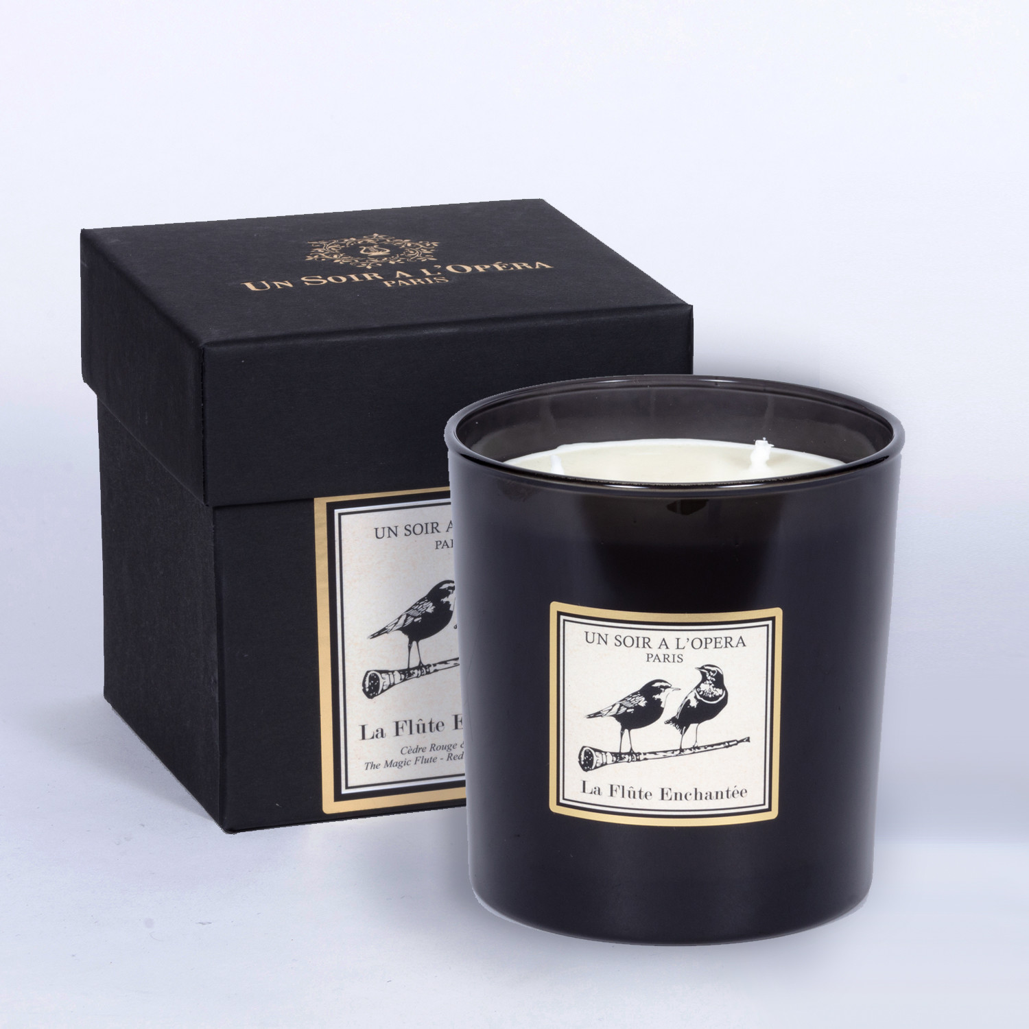 Cedar wood and rose - Luxury scented candle 500g - THE MAGIC FLUTE