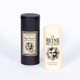 THE MAGIC FLUTE - Tattooed pillar candle - Ivory