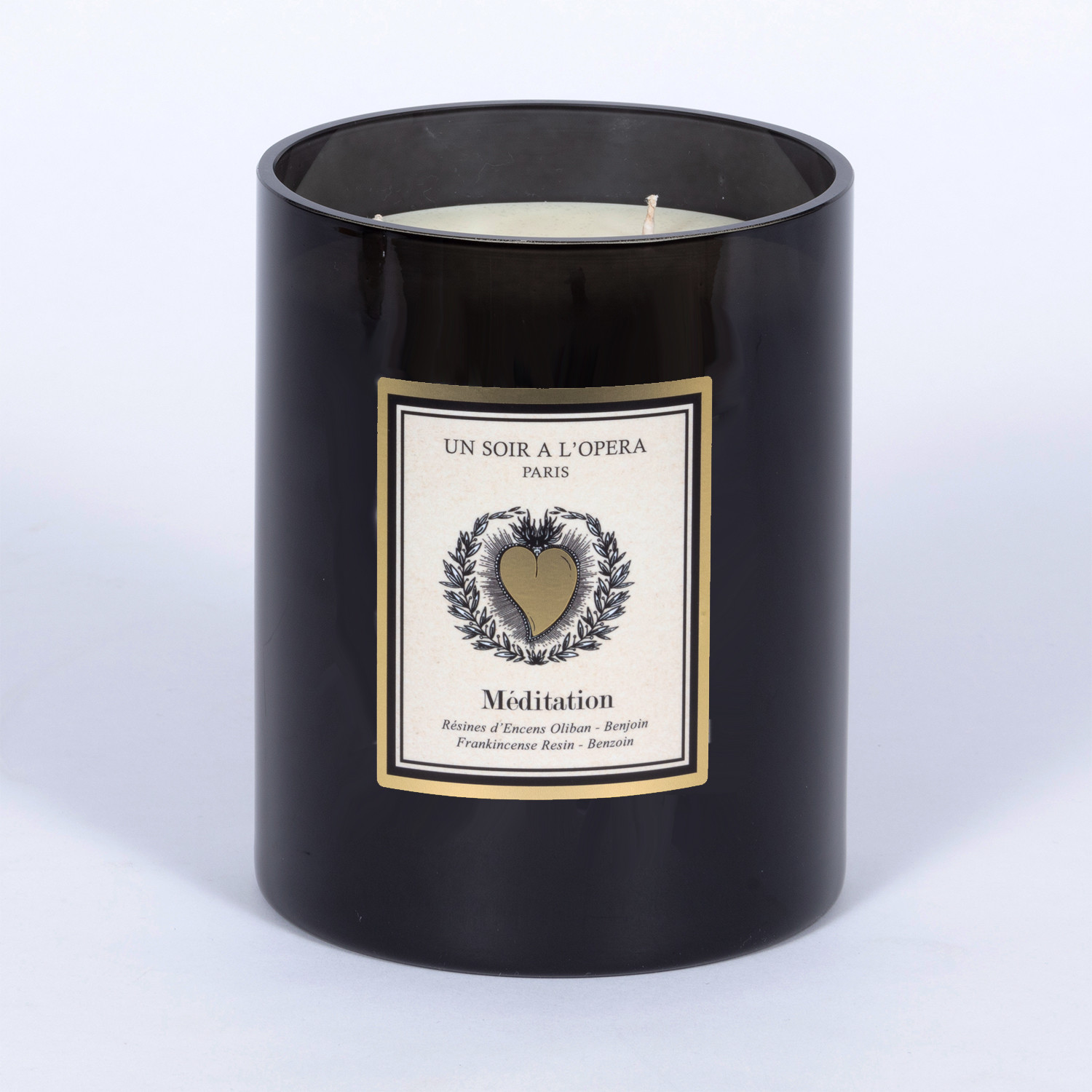 Oliban Benjoin - Bougie parfumée 3 mèches - MÉDITATION