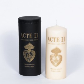 MÉDITATION DE THAIS - Tattooed pillar candle - Gold