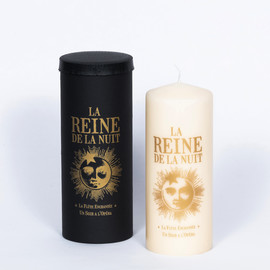 THE MAGIC FLUTE - Tattooed pillar candle - Ivory - 4 units minimum