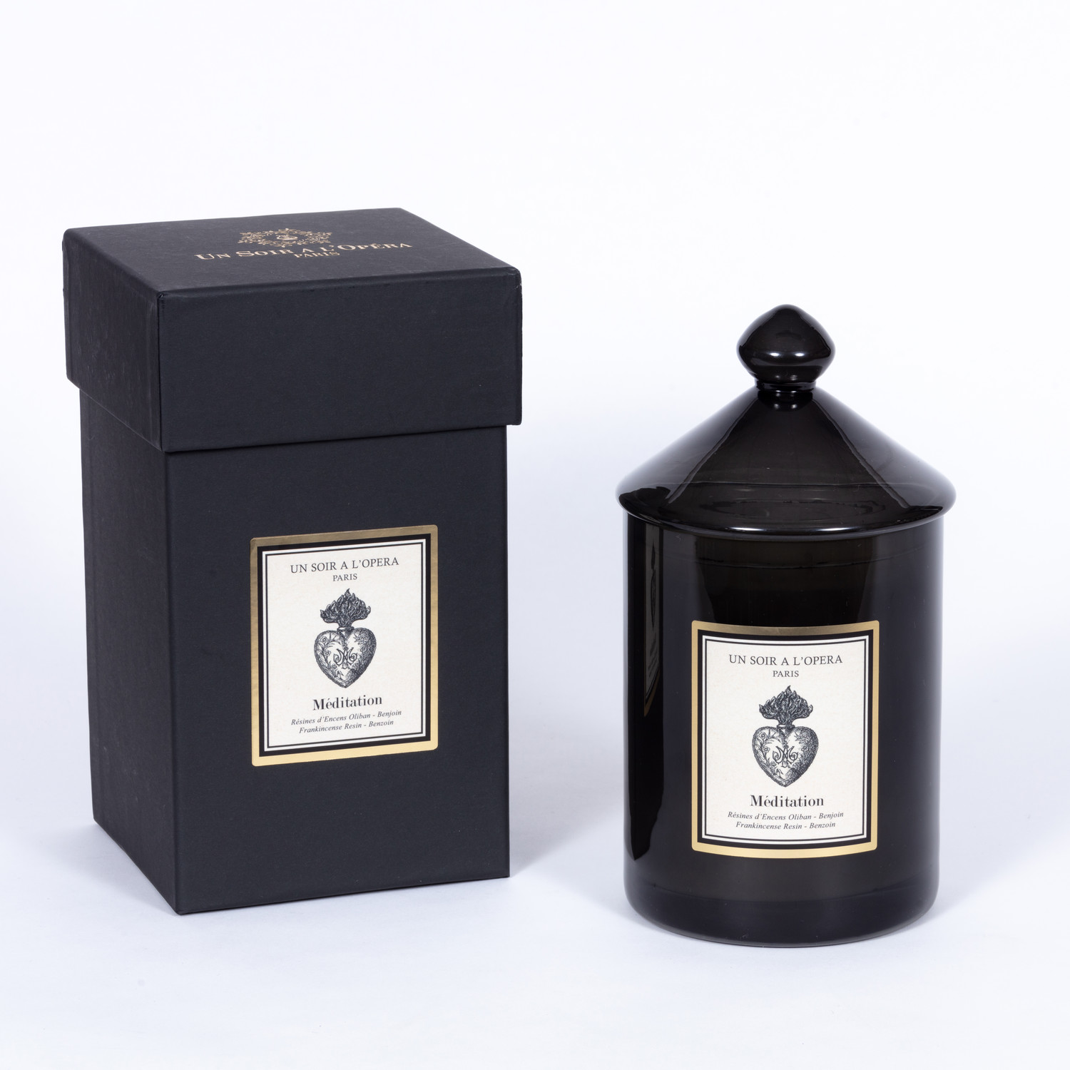 Franckincense Resin and Benzoin - Luxury scented candle - MEDITATION