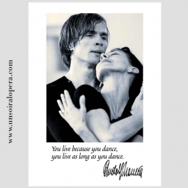  Dance quote postcard - Rudolf Nureyev & Margot Fonteyn