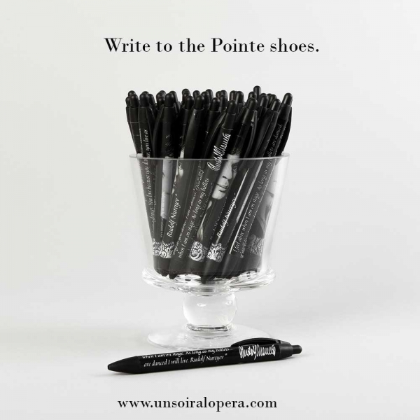 Pen with Rudolf Nureyev's famous quotes - Un soir a l'opéra