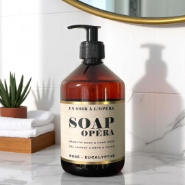 Gel lavant corps et mains - Rose et eucalyptus - Soap Opera 490 ML