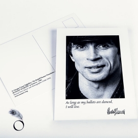 Postcard - Portrait of Rudolf Nureyev by Jack Mitchell - Un soir a l'opéra