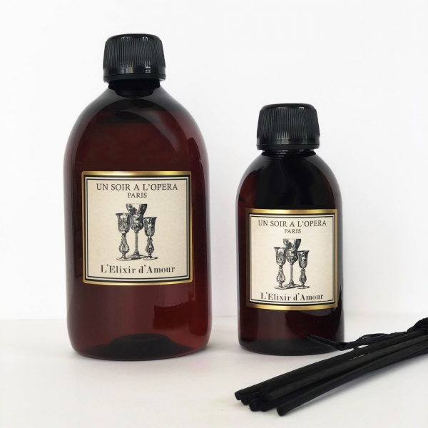 L'ELIXIR D'AMOUR - Recharge diffuseur 180 ml - Thé noir et épices 500ml